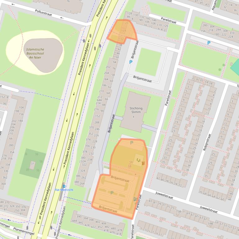 Kaart van postcodegebied 2403AD.