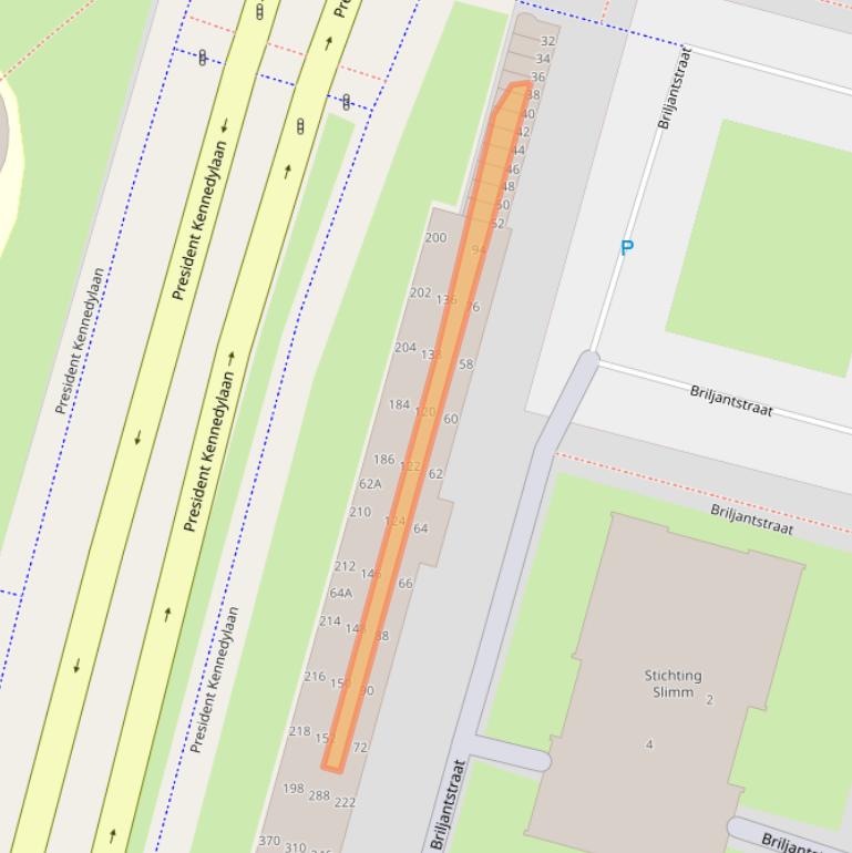 Kaart van postcodegebied 2403AG.