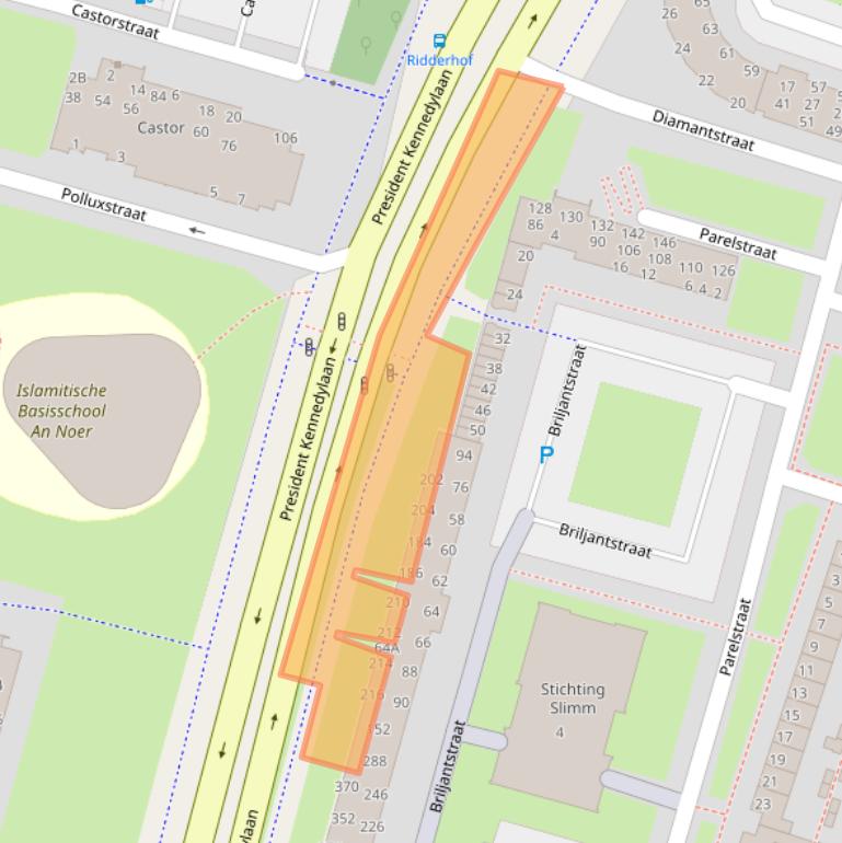 Kaart van postcodegebied 2403AJ.