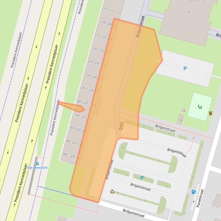 Kaart van postcodegebied 2403AK.