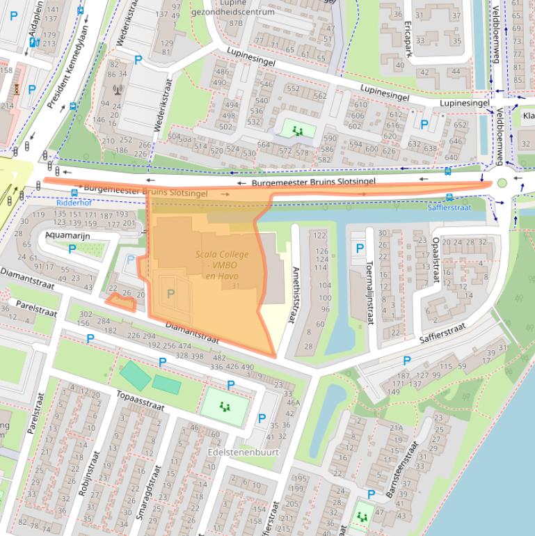 Kaart van postcodegebied 2403AS.