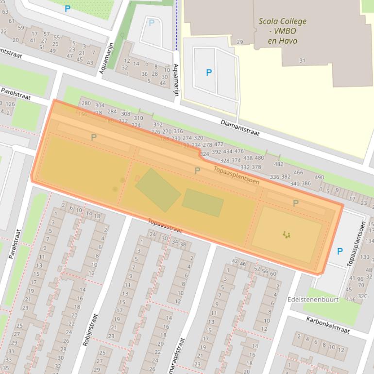Kaart van postcodegebied 2403AX.