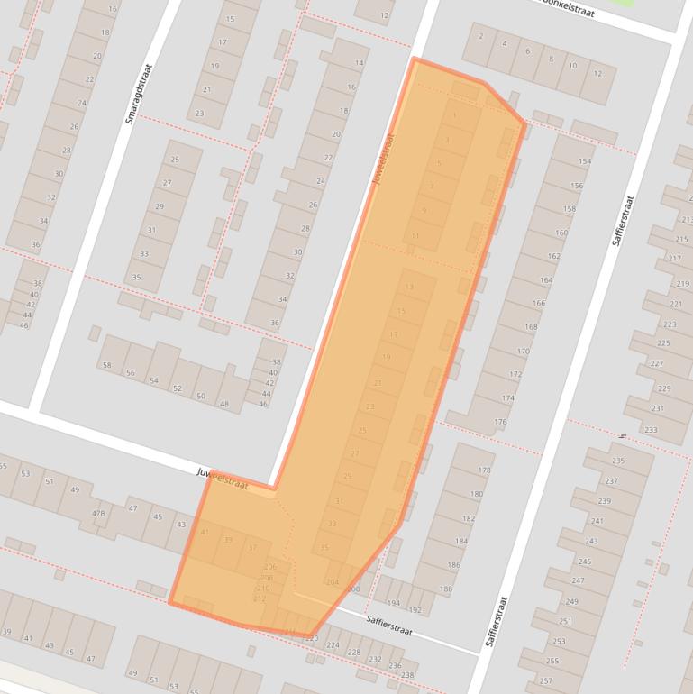 Kaart van postcodegebied 2403BH.