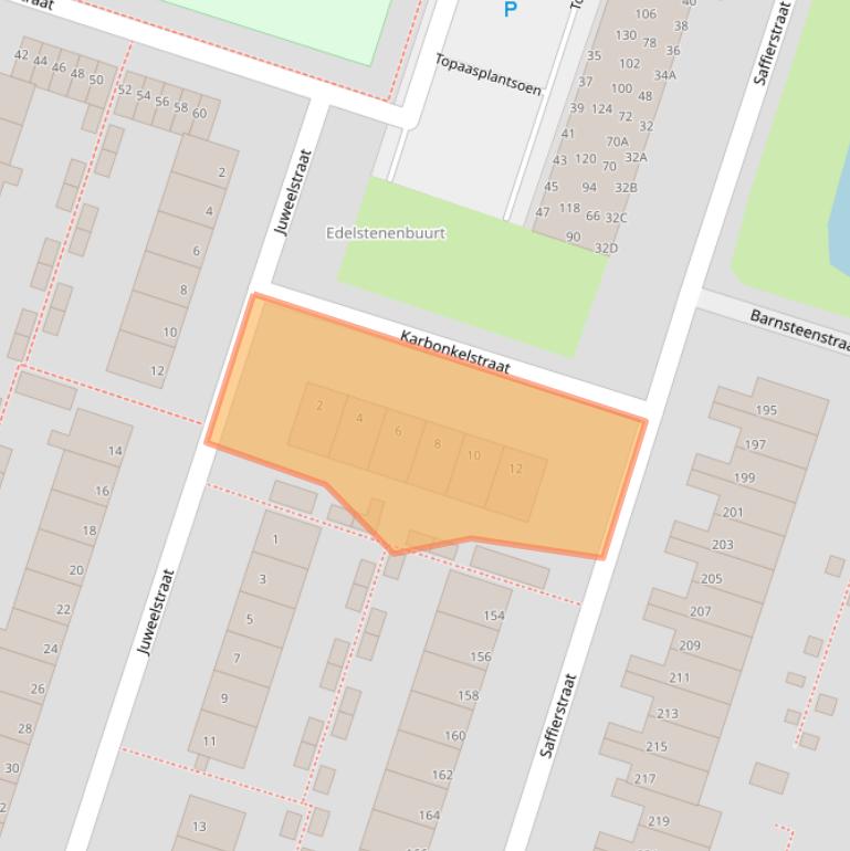 Kaart van postcodegebied 2403BV.