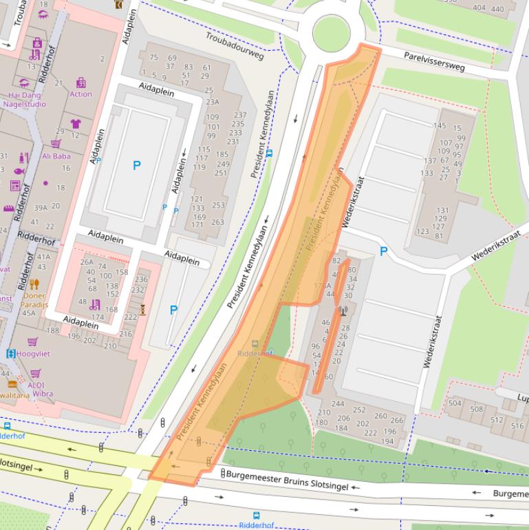 Kaart van postcodegebied 2403CJ.