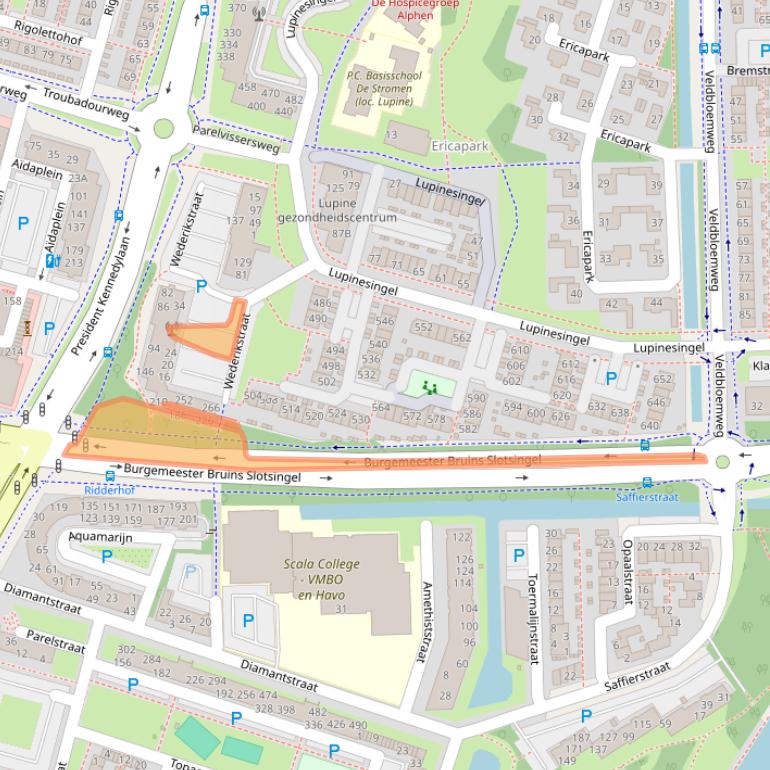 Kaart van postcodegebied 2403CK.
