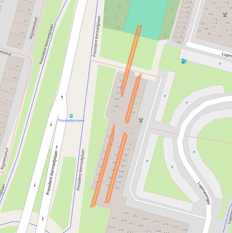 Kaart van postcodegebied 2403CV.