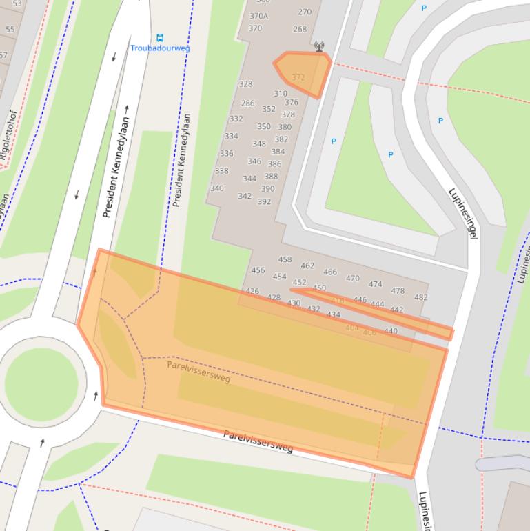 Kaart van postcodegebied 2403CX.