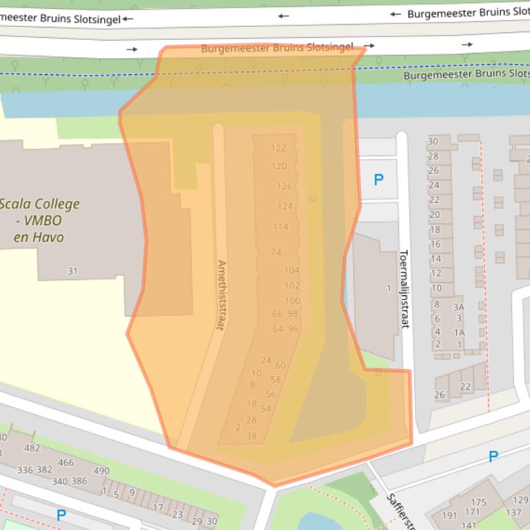 Kaart van postcodegebied 2403DX.