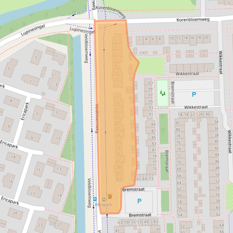 Kaart van postcodegebied 2403EH.