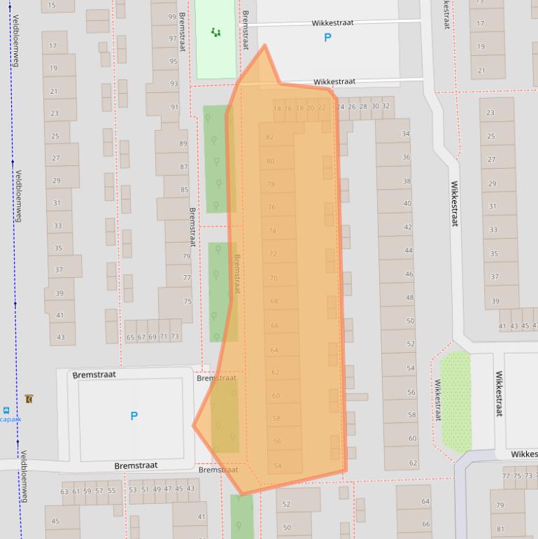 Kaart van postcodegebied 2403EN.