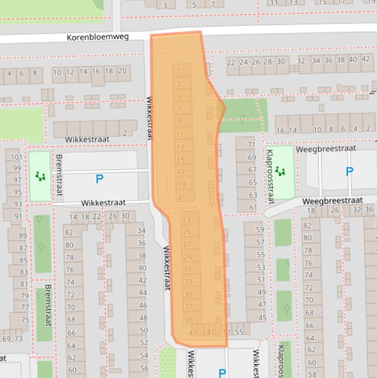 Kaart van postcodegebied 2403EP.