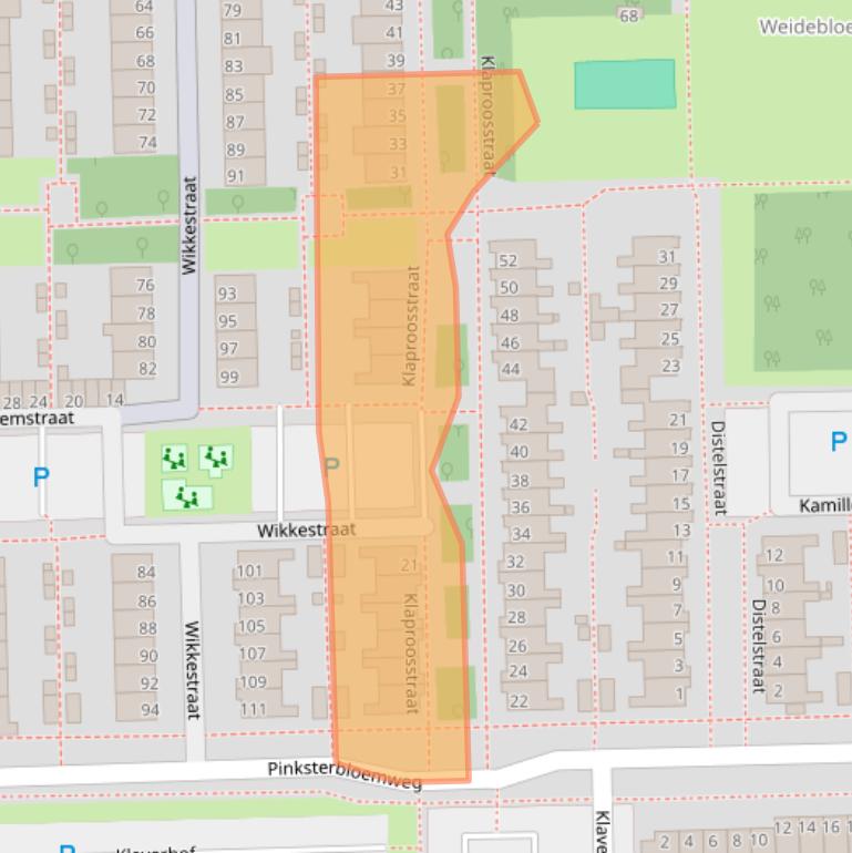 Kaart van postcodegebied 2403EV.