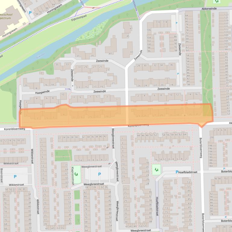 Kaart van postcodegebied 2403GA.