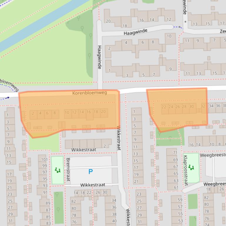 Kaart van postcodegebied 2403GB.