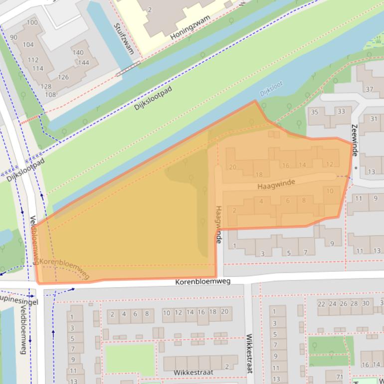 Kaart van postcodegebied 2403GD.