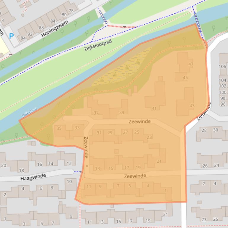 Kaart van postcodegebied 2403GE.