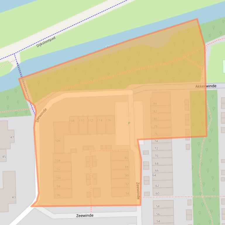 Kaart van postcodegebied 2403GJ.