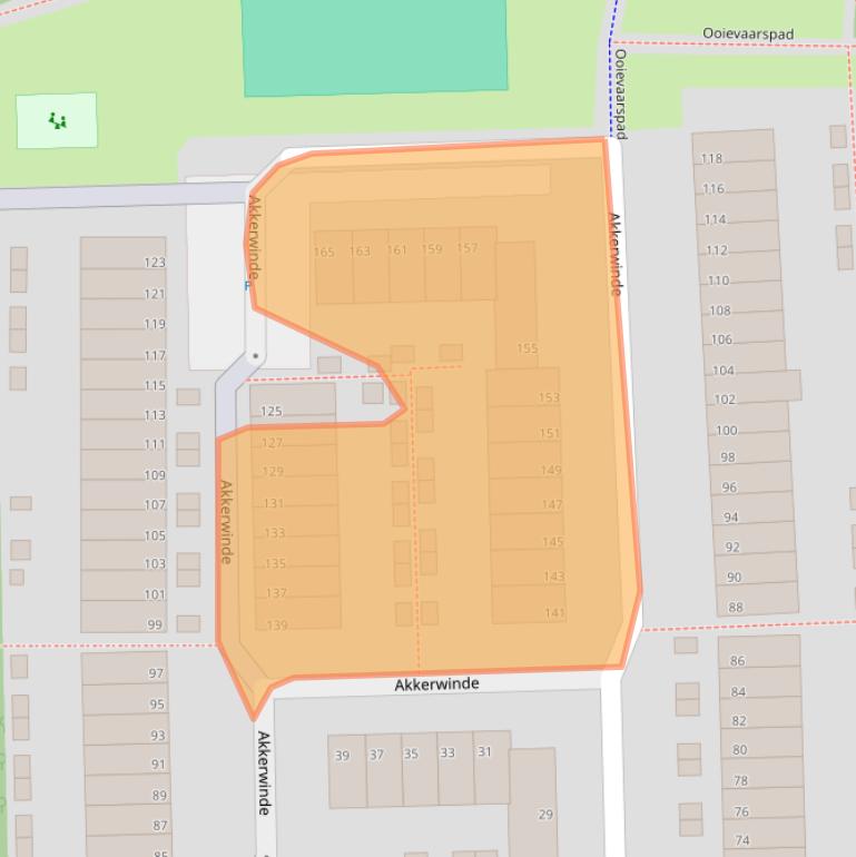 Kaart van postcodegebied 2403GS.