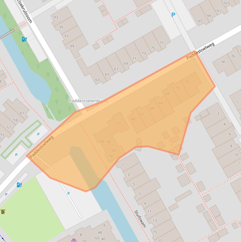 Kaart van postcodegebied 2403HB.