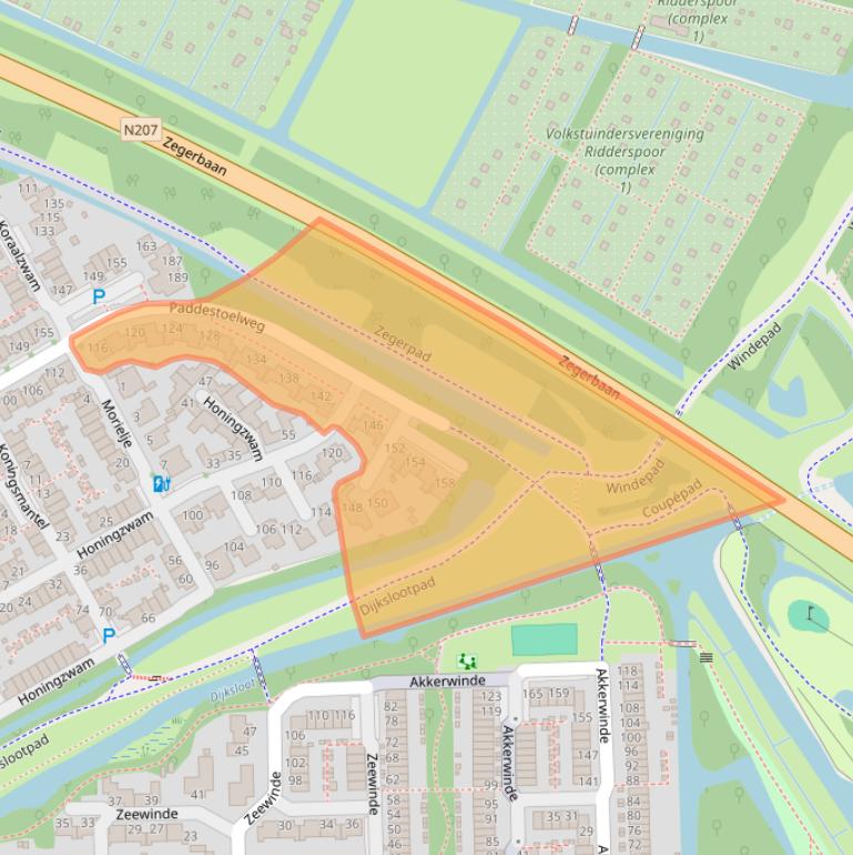 Kaart van postcodegebied 2403HD.