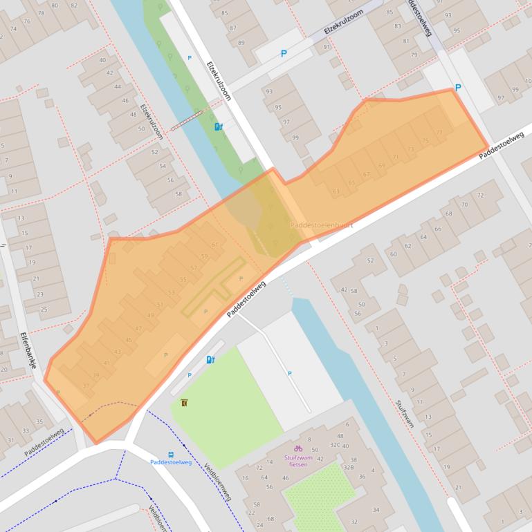 Kaart van postcodegebied 2403HG.