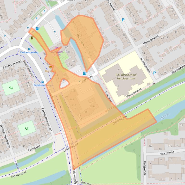 Kaart van postcodegebied 2403HL.