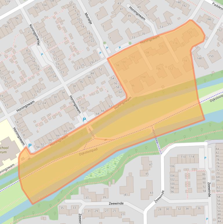 Kaart van postcodegebied 2403HS.