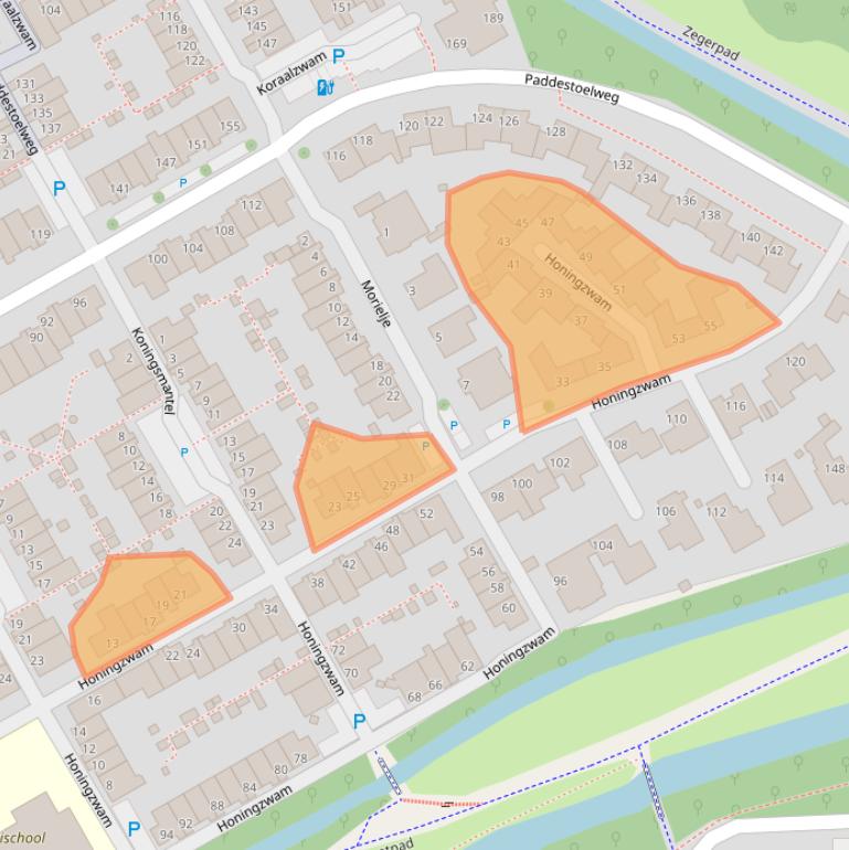 Kaart van postcodegebied 2403HT.
