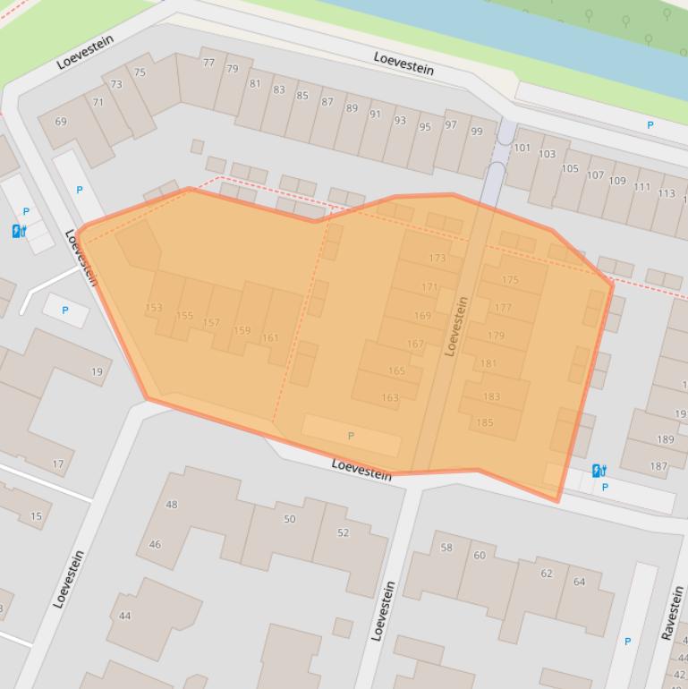 Kaart van postcodegebied 2403JH.