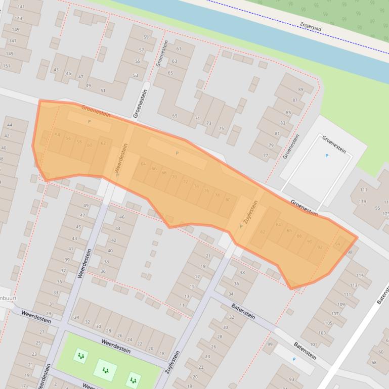 Kaart van postcodegebied 2403JR.