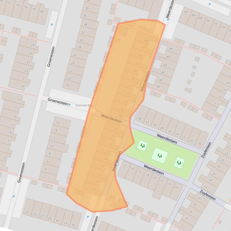 Kaart van postcodegebied 2403JS.