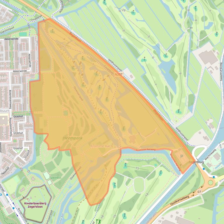 Kaart van postcodegebied 2403NB.