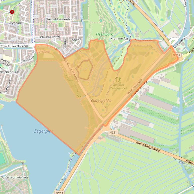 Kaart van postcodegebied 2403NC.