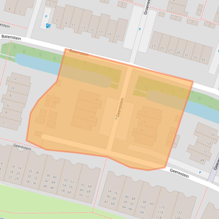 Kaart van postcodegebied 2403PA.