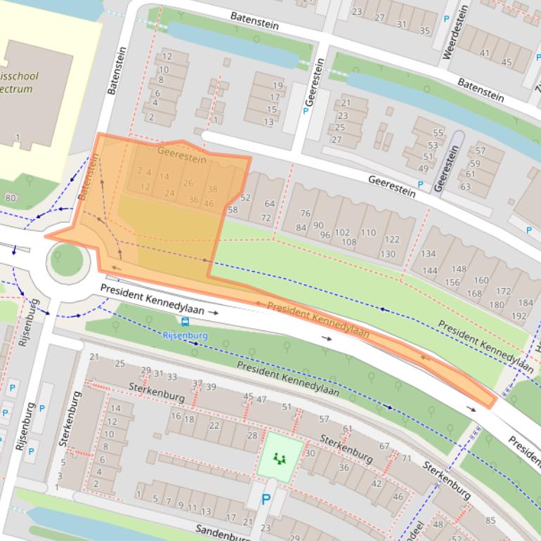 Kaart van postcodegebied 2403PC.