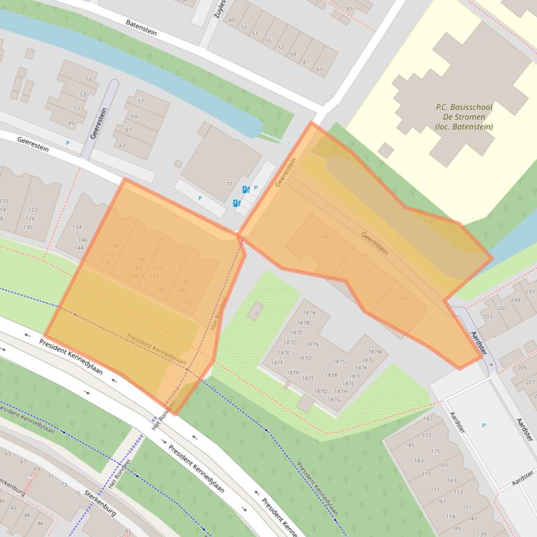 Kaart van postcodegebied 2403PG.