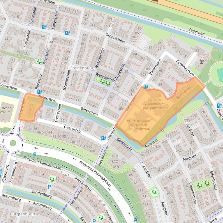 Kaart van postcodegebied 2403PH.