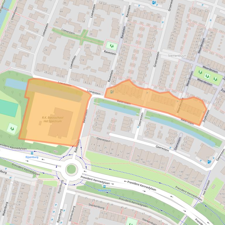 Kaart van postcodegebied 2403PK.