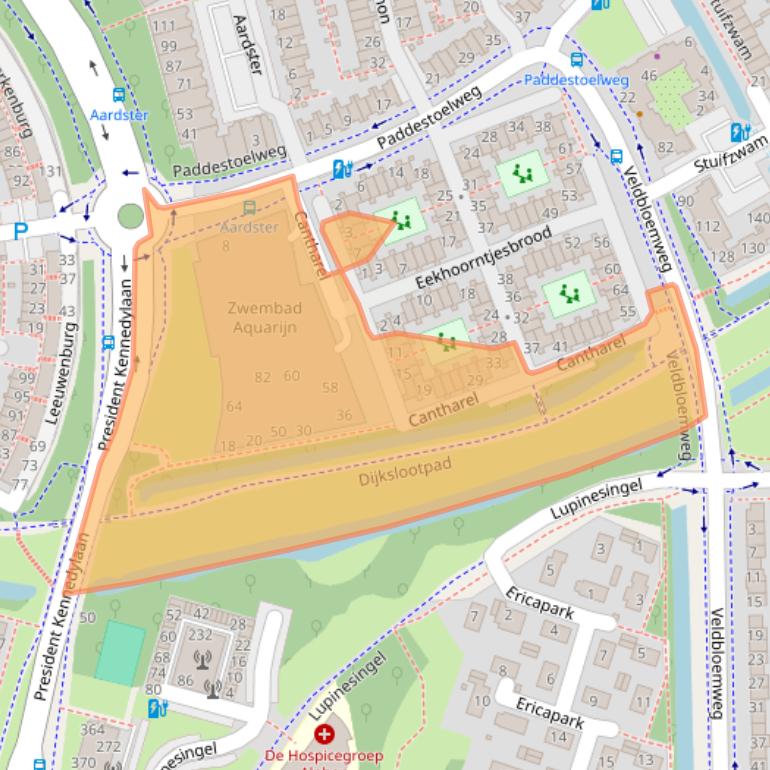 Kaart van postcodegebied 2403RA.