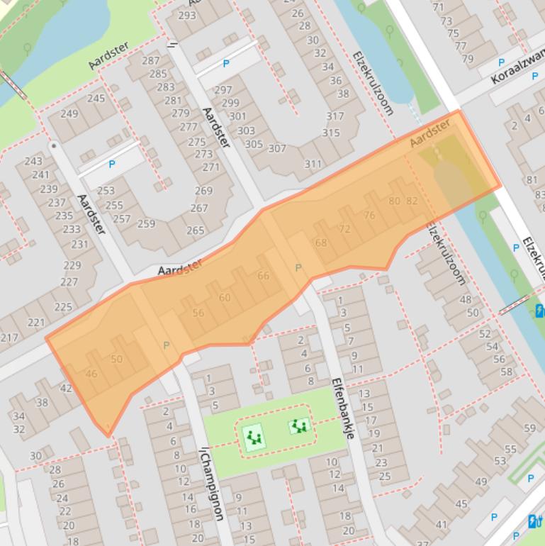 Kaart van postcodegebied 2403RJ.