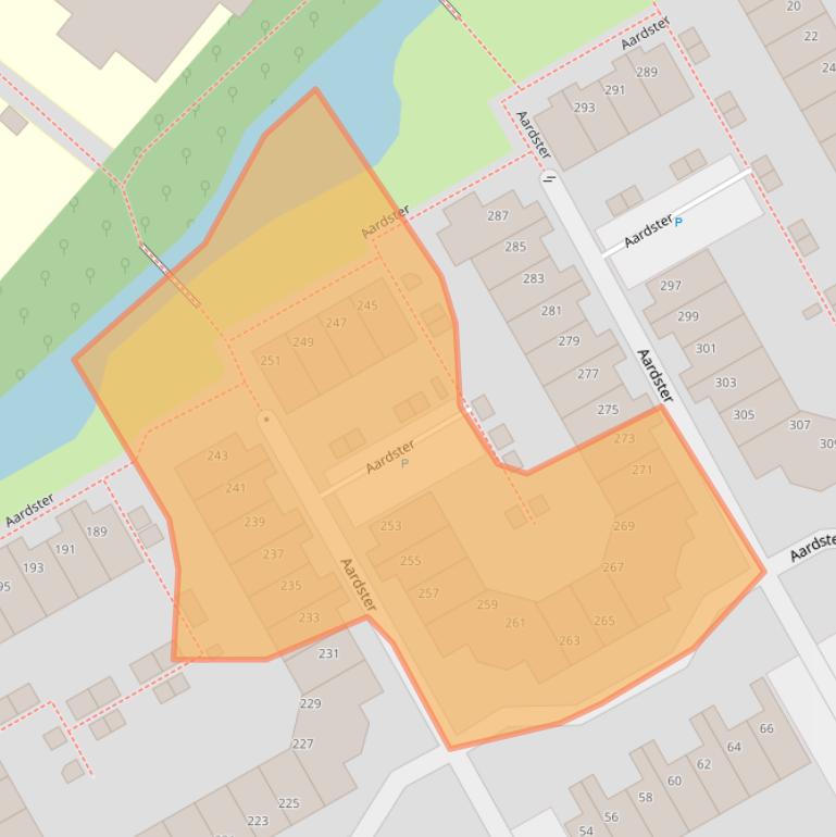 Kaart van postcodegebied 2403RR.