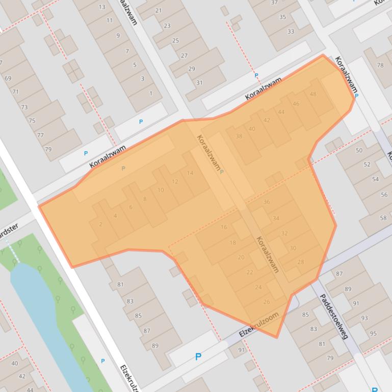 Kaart van postcodegebied 2403SL.