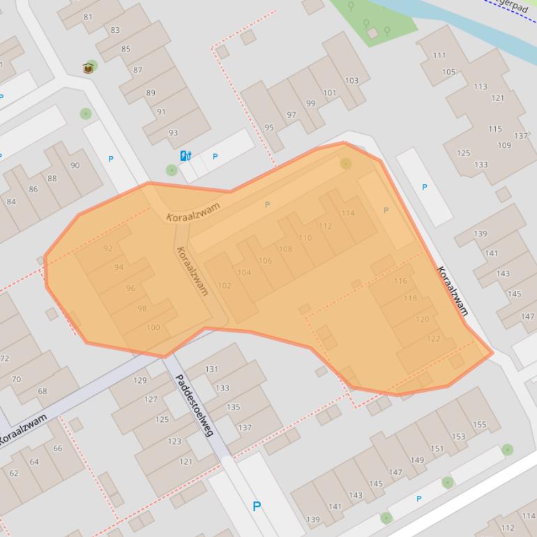 Kaart van postcodegebied 2403SN.