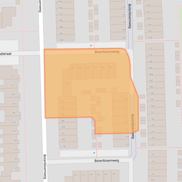 Kaart van postcodegebied 2403TV.