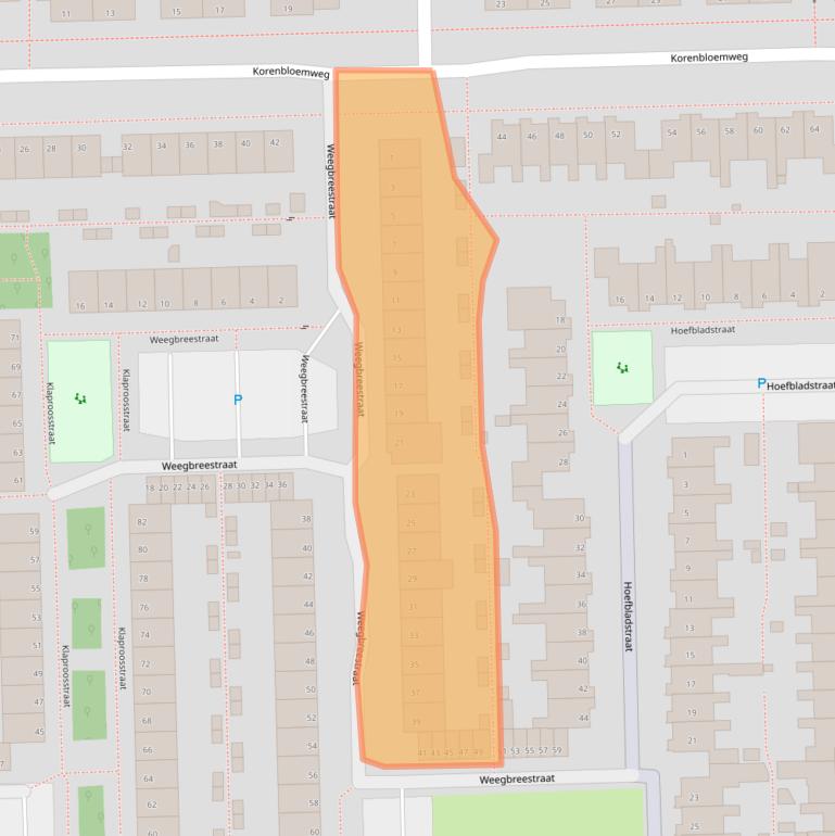 Kaart van postcodegebied 2403VP.