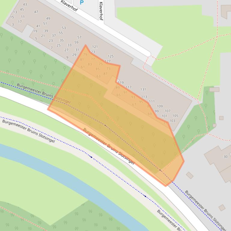 Kaart van postcodegebied 2403XC.