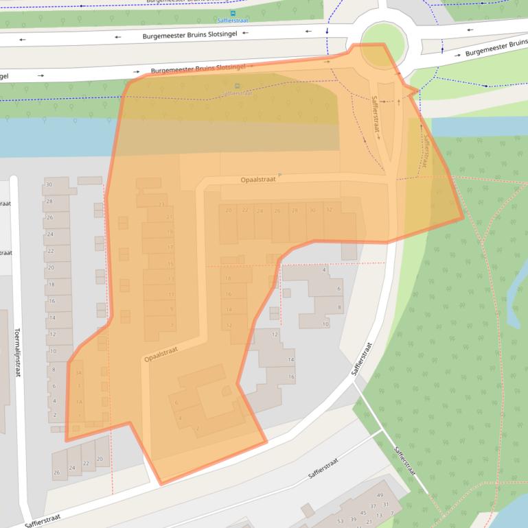 Kaart van postcodegebied 2403XK.