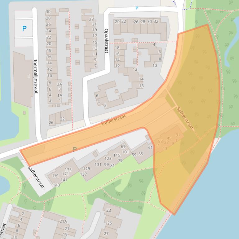 Kaart van postcodegebied 2403XL.