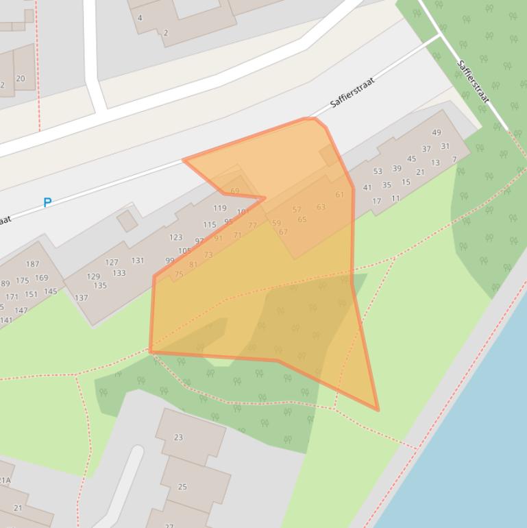 Kaart van postcodegebied 2403XM.